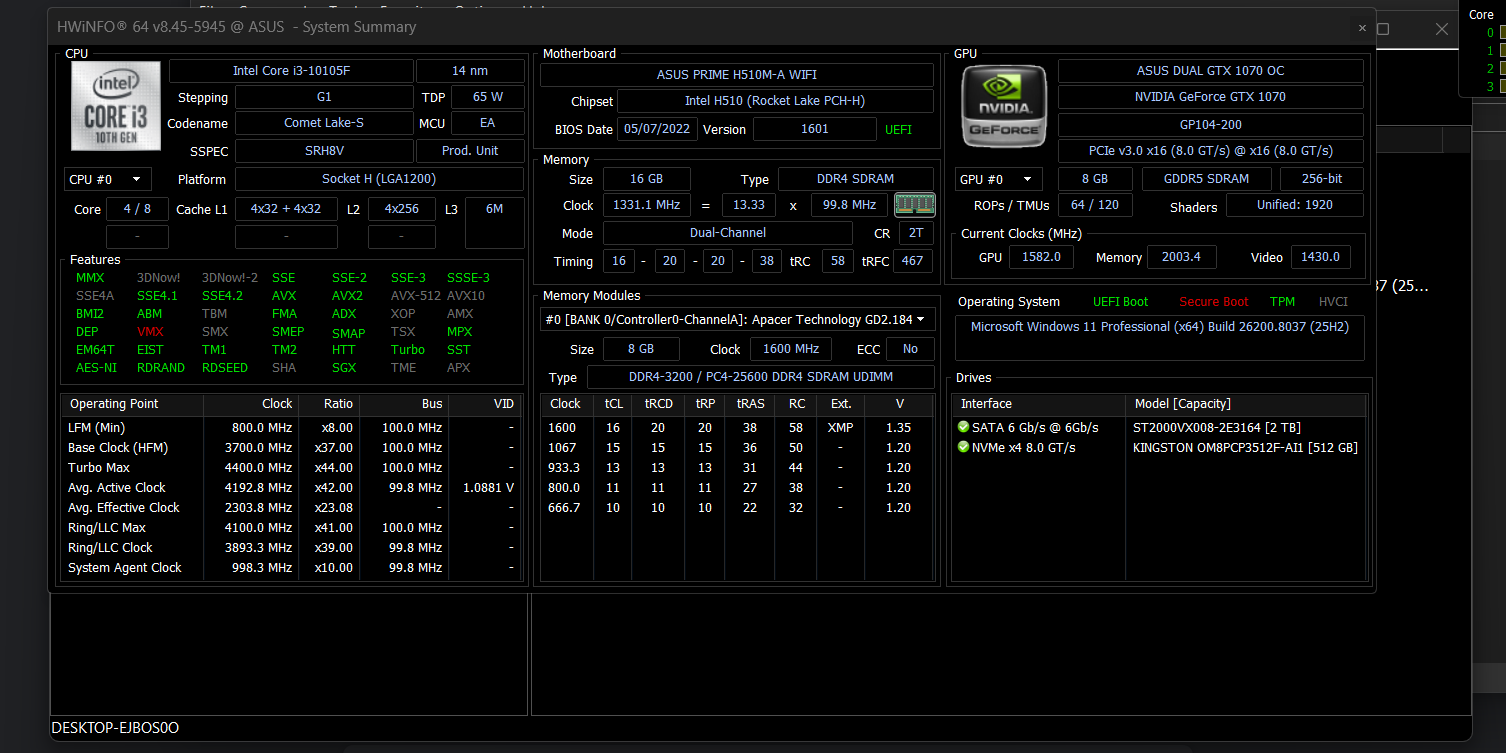 kiểm tra cấu hình máy tính